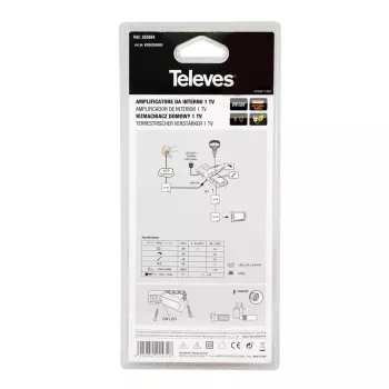 TV signaalivõimendi Televes 553504 88 - 1006 MHz F-pistik AC 220 - 230 V
