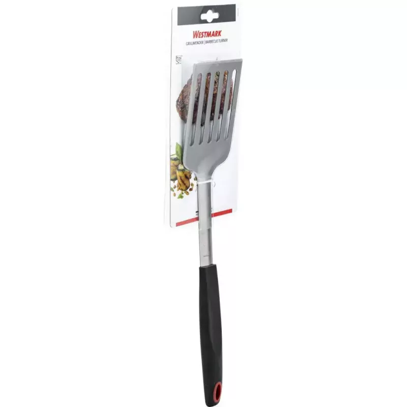 Toidulabidas Westmark 15092280 — plastikust/TPE peaga, roostevabast terasest käepide, 430×88×25 mm, must/punane