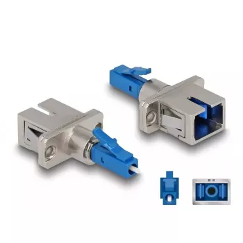 DeLOCK optiline kiudhübriidühendusmuhv LC Simplex isane SC Simplex emasele sinine
