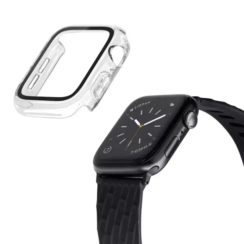 Case LAUT Shield nutikellale — Läbipaistev Klaas ja Polükarbonaat, ühildub 40–41 mm Apple Watch