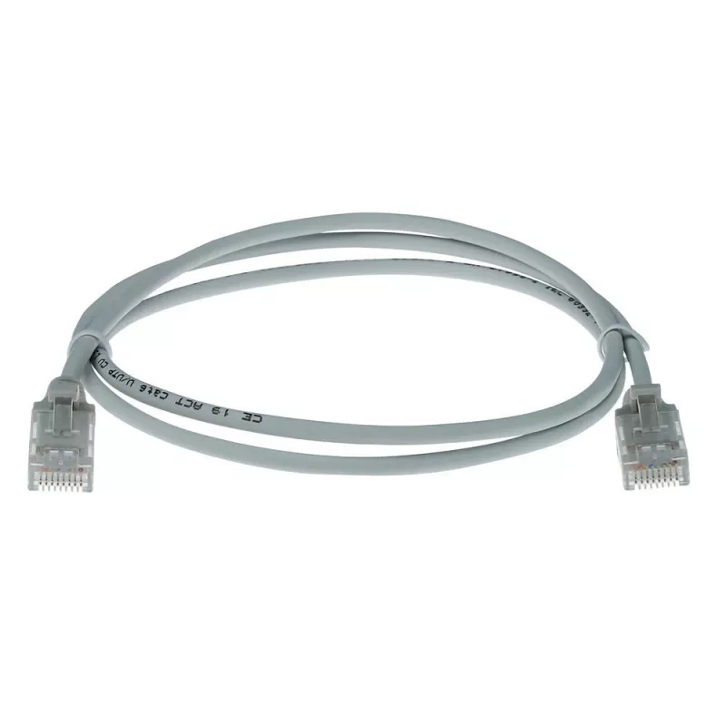 ACT hall 10 m LSZH U/UTP CAT6 andmekeskuse õhuke ühenduskaabel kaitstud RJ45-pistikuga