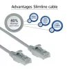 ACT hall 10 m LSZH U/UTP CAT6 andmekeskuse õhuke ühenduskaabel kaitstud RJ45-pistikuga