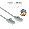 ACT hall 10 m LSZH U/UTP CAT6 andmekeskuse õhuke ühenduskaabel kaitstud RJ45-pistikuga