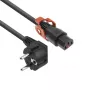 ACT toitejuhe CEE 7/7 isane (nurkne) - C13 IEC Lock+ must 1 m, EL341S