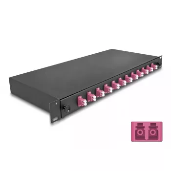 DeLOCK fiiberoptiline jätkukarp 67005 Must Metall 482x220x44mm