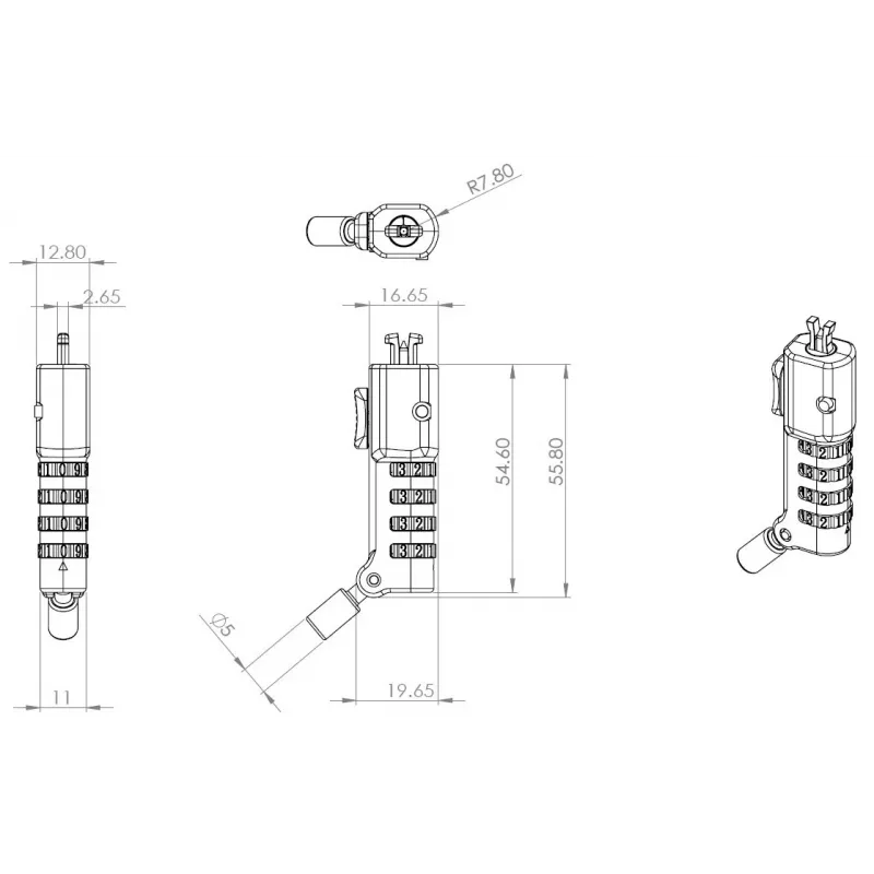 eSTUFF GLB220302 turvakaabel Must 1,8 m