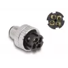 DeLOCK M12 pistik A-kodeeringuga 4 kontaktiga isane 90° nurga all metallist