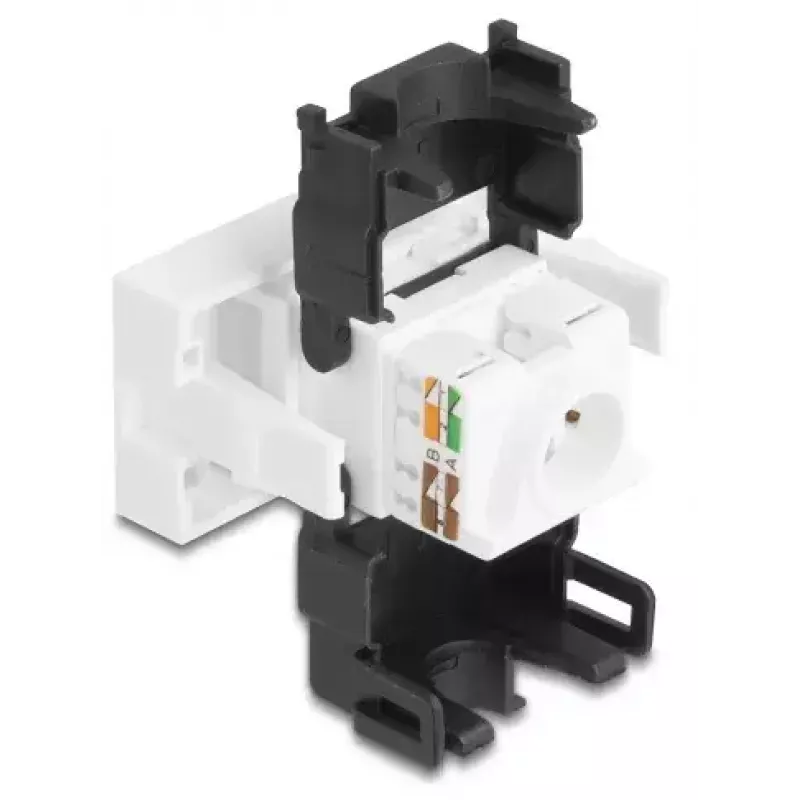 DeLOCK 90879 kaablisoo-muundur RJ45 LSA 180° Must Valge