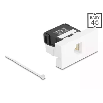 DeLOCK 90879 kaablisoo-muundur RJ45 LSA 180° Must Valge