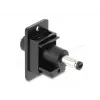 Keystone-moodul DELOCK 91121 — lame alalisvoolu pesa 5,5 x 2,5 mm, must, 19,1×42,3×35,5 mm
