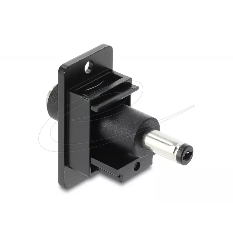 Keystone-moodul DELOCK 91121 — lame alalisvoolu pesa 5,5 x 2,5 mm, must, 19,1×42,3×35,5 mm