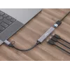 USB 3.2 Gen 1 4-pordiline jaotur EQUIP — 3× USB‑C + 1× USB‑A, 5 Gbit/s, alumiinium, hall