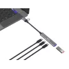 USB 3.2 Gen 1 4-pordiline jaotur EQUIP — 3× USB‑C + 1× USB‑A, 5 Gbit/s, alumiinium, hall
