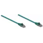 Intellineti võrguparanduskaabel, Cat6, 10 m, roheline, CCA, U/UTP, PVC, RJ45, kullatud kontaktidega, tõmbumiskindel, kaitsekummiga, eluaegne garantii