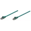 Intellineti võrguparanduskaabel, Cat6, 10 m, roheline, CCA, U/UTP, PVC, RJ45, kullatud kontaktidega, tõmbumiskindel, kaitsekummiga, eluaegne garantii