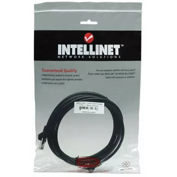 Intellinet võrguparanduskaabel, Cat5e, 15 m, must, CCA, U/UTP, PVC, RJ45, kullatud kontaktid, takerdumisvastane, kaitsemuhviga, eluaegne garantii