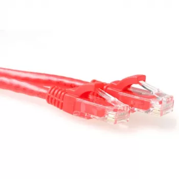 ACT punane 2-meetrine U/UTP CAT6A juhtmestiku kaabel katmata RJ45 pistikutega