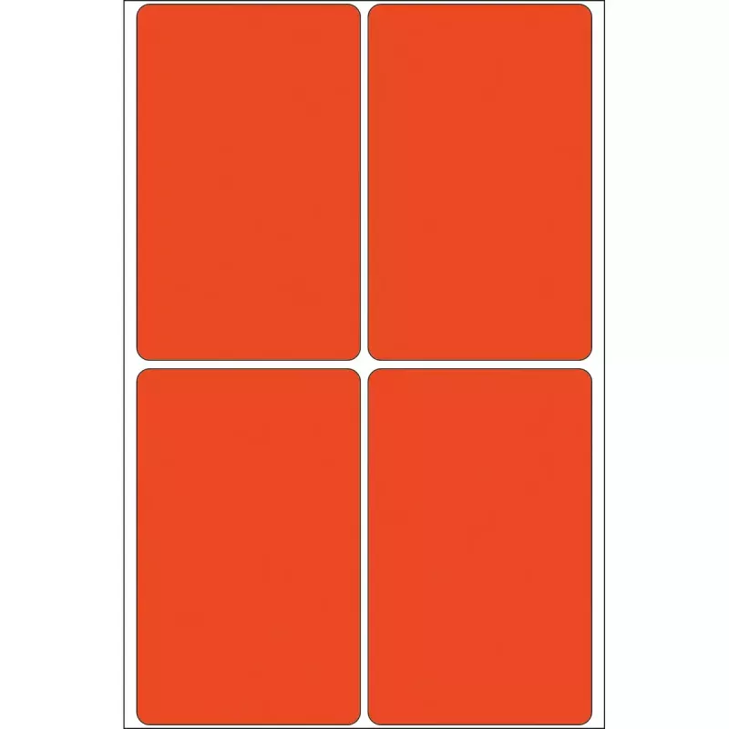 Mitmeotstarbelised sildid HERMA 52x82 mm punane paber matt käsitsi pealekandmiseks 128 tk