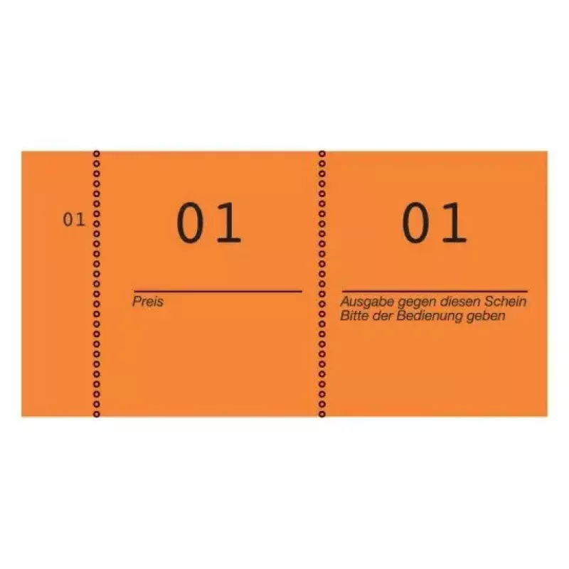 Ticket Avery 869-10-1 100 tk Oranž