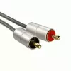 Hama 00080864 helikaabel, 1 m, 3,5 mm – 2 x RCA, hõbedane