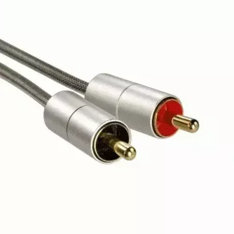 Hama 00080865 helikaabel 2 m 3.5 mm 2 × RCA Hõbedane
