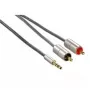 Hama 00080865 helikaabel 2 m 3.5 mm 2 × RCA Hõbedane