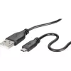 USB 2.0 andmekaabel Renkforce RF-4032111, USB A – Micro-USB B, 1 m, must