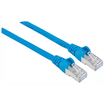 Intellinet võrguparanduskaabel, Cat6A, 30m, sinine, vask, S/FTP, LSOH / LSZH, PVC, RJ45, kullatud kontaktid, takerdumisvastane, kaitsemuhviga, eluaegne garantii