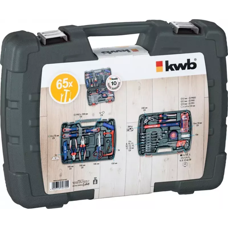 Tööriistakohver KWB 65 tk 65 tööriista