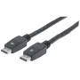 Manhattan DisplayPort 1.1 kaabel, 4K@60Hz, 10m, isane-isanele, riividega, täielikult varjestatud, must, eluaegne garantii