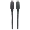 Manhattan DisplayPort 1.1 kaabel, 4K@60Hz, 10m, isane-isanele, riividega, täielikult varjestatud, must, eluaegne garantii