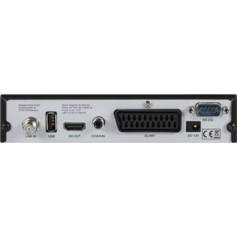 Digitaalne vastuvõtja Megasat HD 6000 DS kaabel Full HD Must