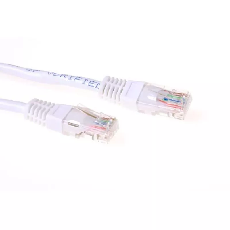 ACT valge 10 meetri U/UTP CAT5E patch-kaabel RJ45-pistikute