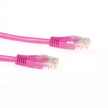 ACT roosa 3 meetri pikkune U/UTP CAT6 ühenduskaabel RJ45 pistikutega