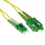 ACT 5 meetrit LSZH Singlemode 9/125 OS2 fiiberpatchkaabel dupleks LC/APC8 ja SC/APC8 konnektoritega