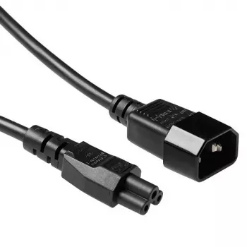 Toitejuhe C14 - C5 must 0,5 m ACT Powercord AK5218