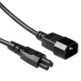 Toitejuhe C14 - C5 must 0,5 m ACT Powercord AK5218