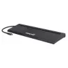 Manhattan USB-C dokk/jaotur kaardilugeja ja MST-ga, pordid (x9): Audio 3.5 mm, DisplayPort, Ethernet, HDMI, USB-A (x3), USB-C ja VGA, toiteedastusega (100 W) USB-C porti (märkus: vajalik USB-C seinakruvilaadija ja USB-C-kaabel), kõiki porte saab kasutada korraga