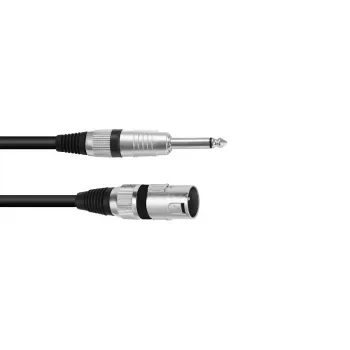 Helikaabel Omnitronic 3022519D 10 m XLR 3-kontaktiline 6,35 mm must