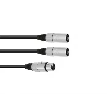 Audio kaabel XLR (3-kontaktiline) 2 x XLR (3-kontaktiline) Must Omnitronic 30225204