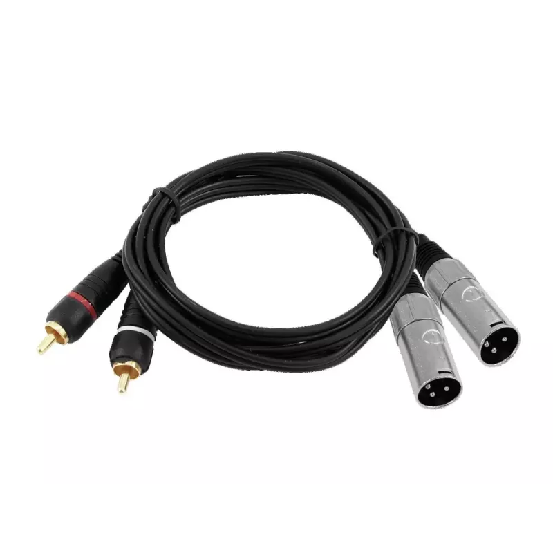 Helikaabel Omnitronic 3022522D 3 m 2 x XLR 2 x RCA Must