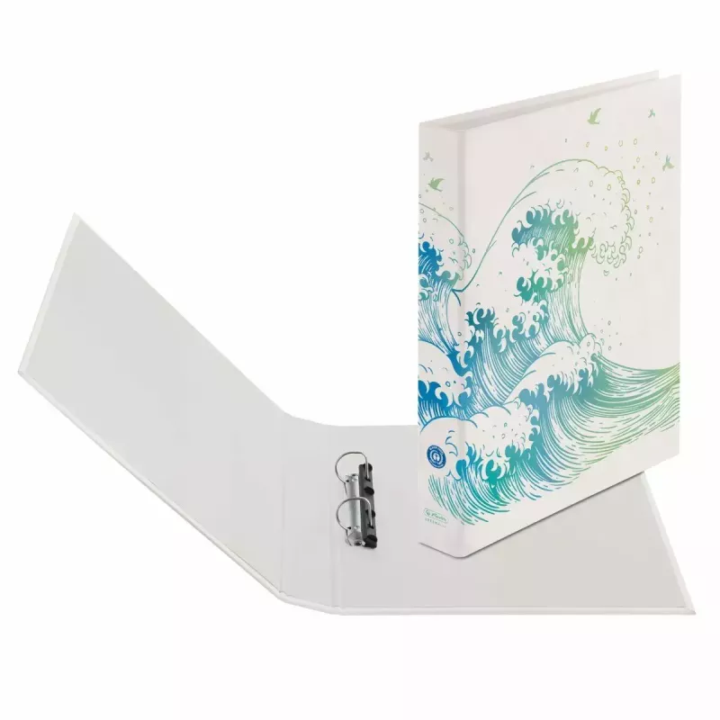 Ring Binder A4 Herlitz 50033416 Blue roheline Valge