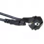 ACT Powercord võrgupistik CEE 7/7 isane (nurga all) - C5 must 1,5 m