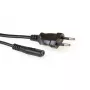 Toitekaabel ACT AK5417 Must 1 m CEE7/16 C7 pistikupesa