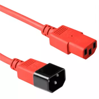 Toitejuhe ACT Powercord C13 - C14 punane 5 m