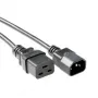 Toitejuhe C14 - C19 must 0,5 m ACT Powercord AK5438