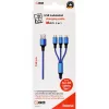USB-kaabel 2GO 797151 1,5 m USB B USB C/Micro-USB B/Lightning must sinine