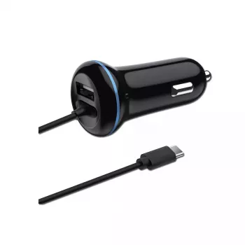 Mobiilseadme laadija 2GO 797170 universaalne must sigaretisüütaja Auto 12/24 V USB 1,4 m