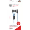 USB-kaabel 2GO 797315 1,5 m USB B USB C/Micro-USB B/Lightning Must Sinine