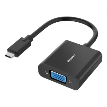 Hama 00300088 videokaabli adapter USB USB-C VGA (D-Sub) Must
